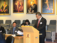 Prof. Rocky Tuan delivers a speech at the meeting